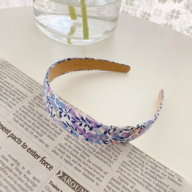 Retro Minimalist Women’s Solid Color Flower Cloth Hair Band