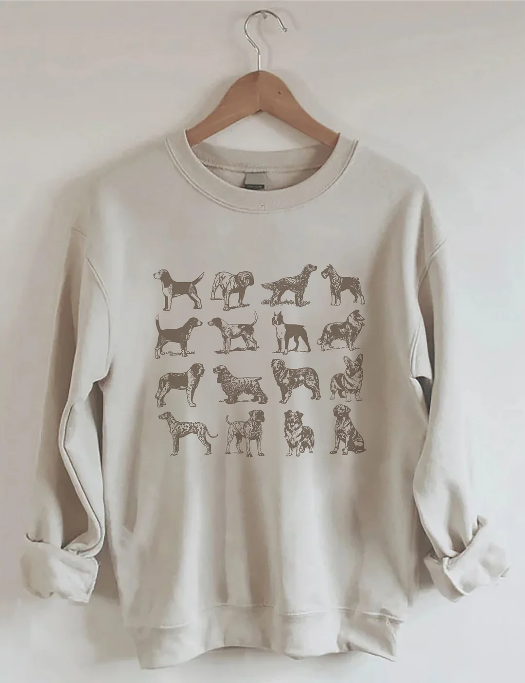 Dog Breeds Graphic Sweatshirt