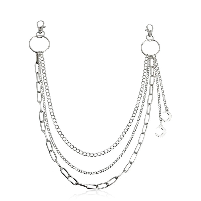 Minimalist Solid Color Metal Women’s Chain Belts