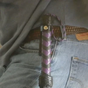 pornhint Pornhint New Black Leather Belt FLOGGER HOLSTER - Holder Carrier - Easy Open and Install