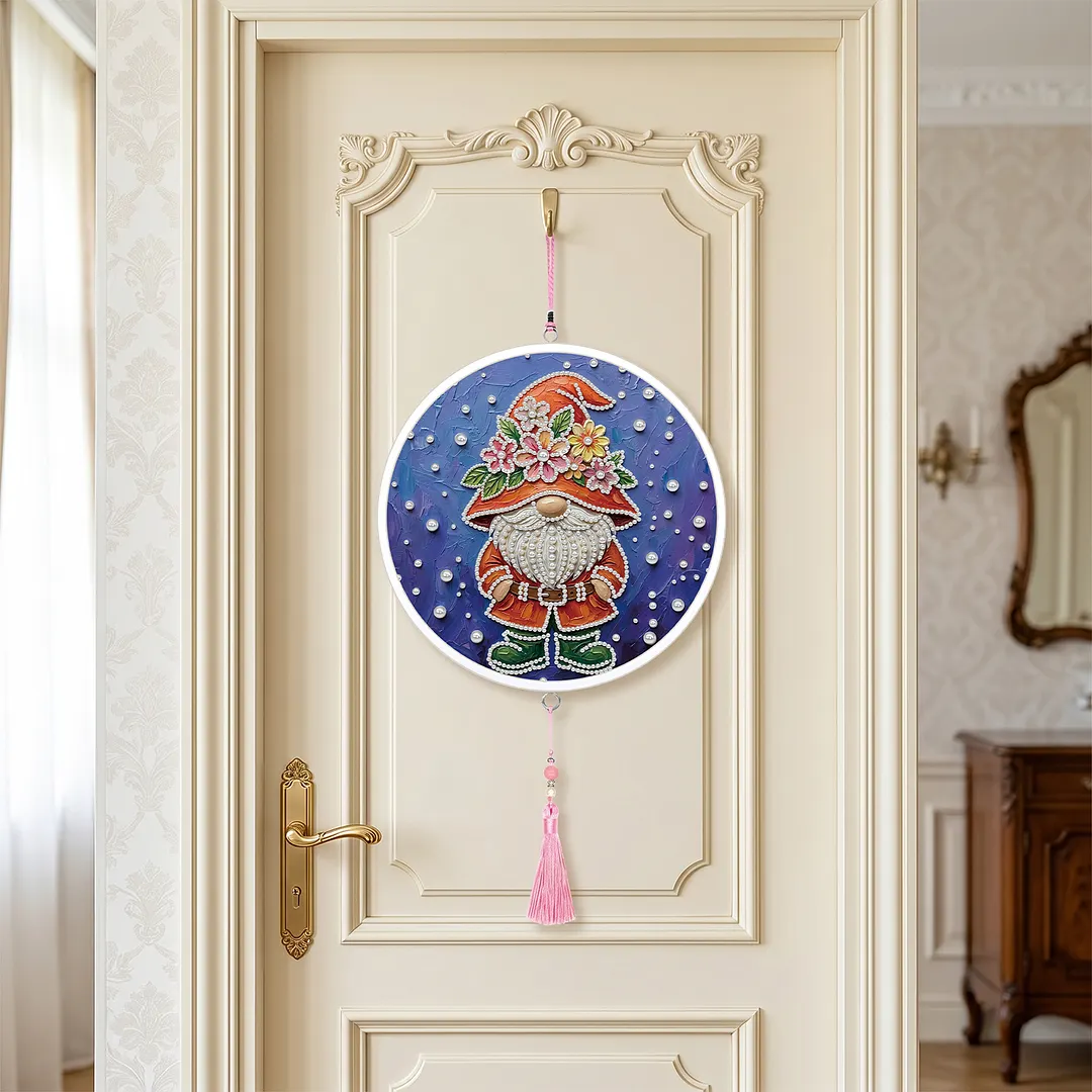 Goblin DIY Pearl Painting Kit With Round Frame & Tassel 9.25x9.25inch Pearl Painting Art Kits Pearl Dot Painting for Adults Beginners Home Wall Decor