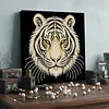 DIY Pearl Painting Tiger for Home Wall Decor with Frame(30x30cm)
