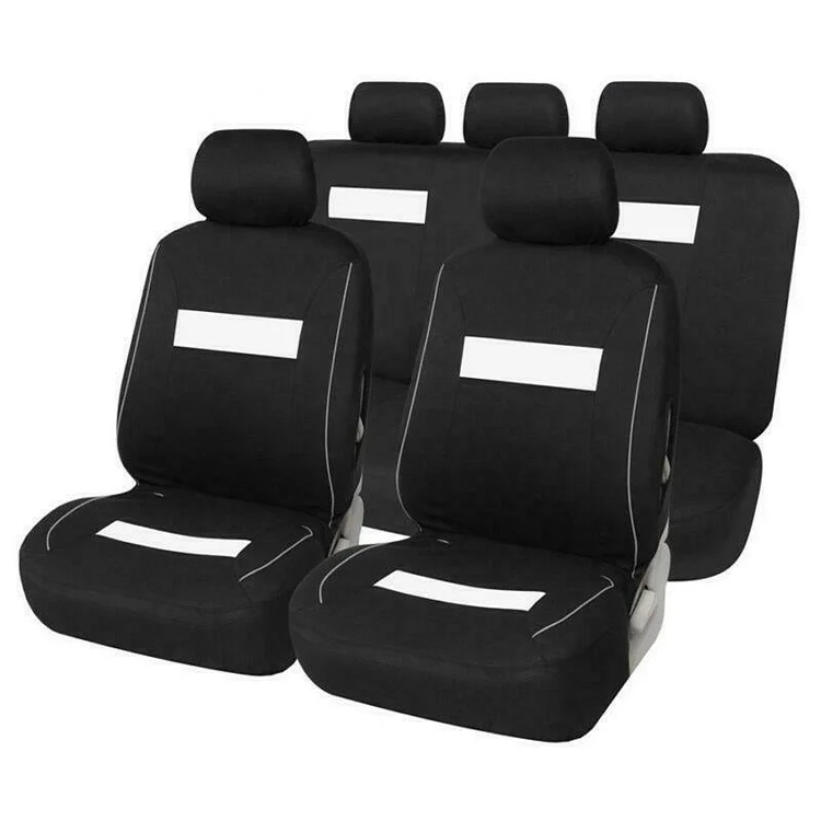 Car Front Rear Seat Cushion Protector Durable Polyester Set 5 Pcs