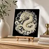 DIY Pearl Painting Dragon for Home Wall Decor with Frame(30x30cm)