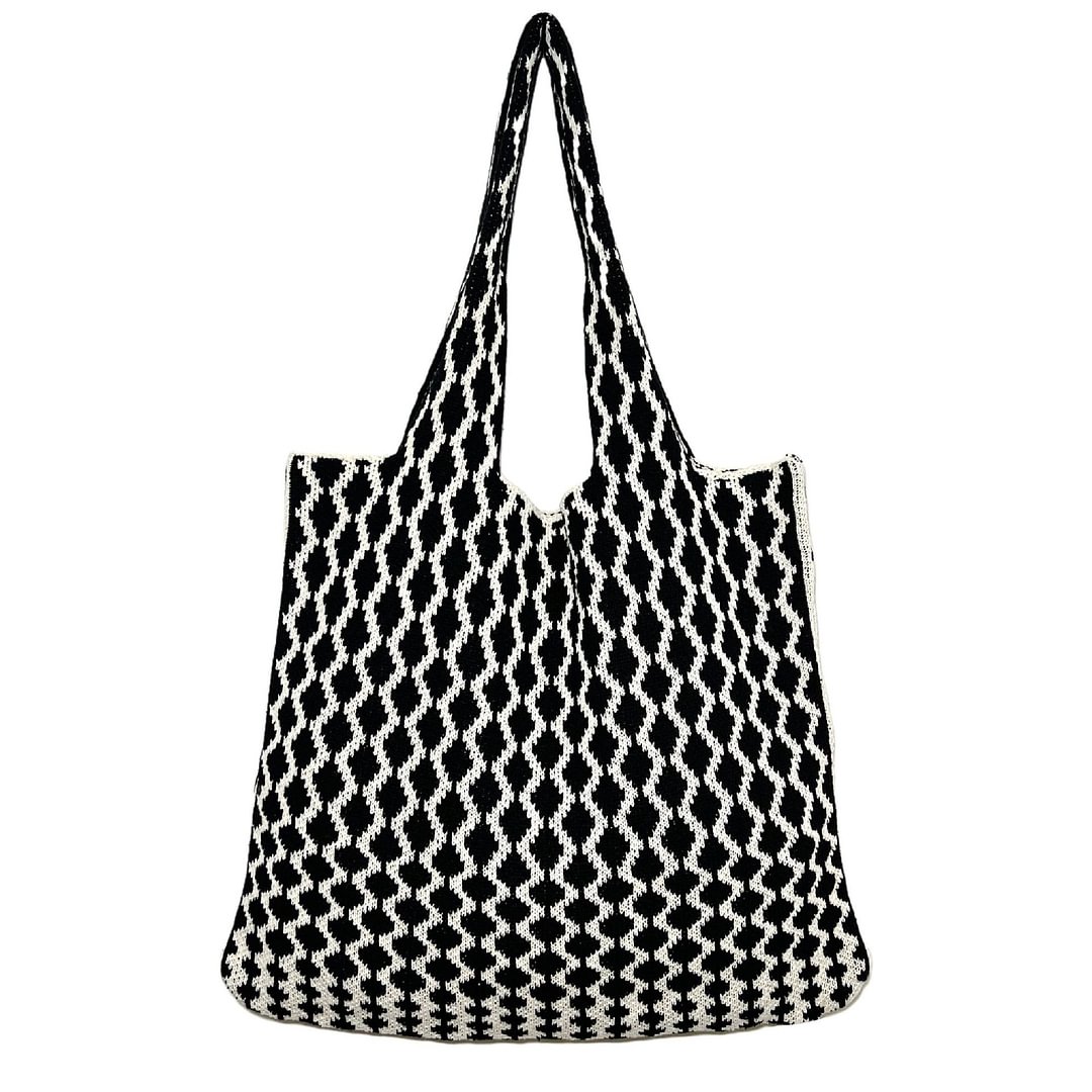 Diamond Knit Fashion Shoulder Bag