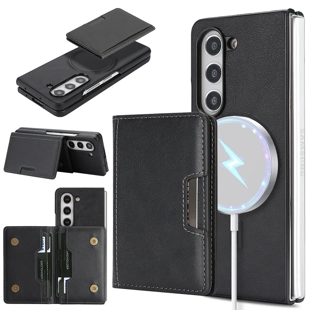 Suitable For Samsung Z Fold7 Wireless Charging Phone Case Z Filp7 2-In-1 Magsafe Magnetic Card Holder