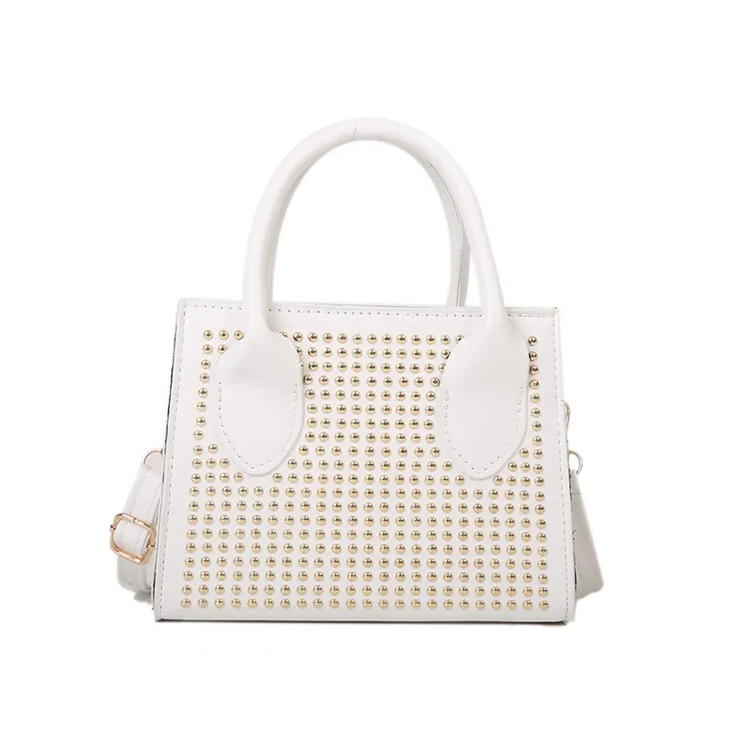 Women simple bright diamond inlaid bag Trendy portable shoulder crossbody bag