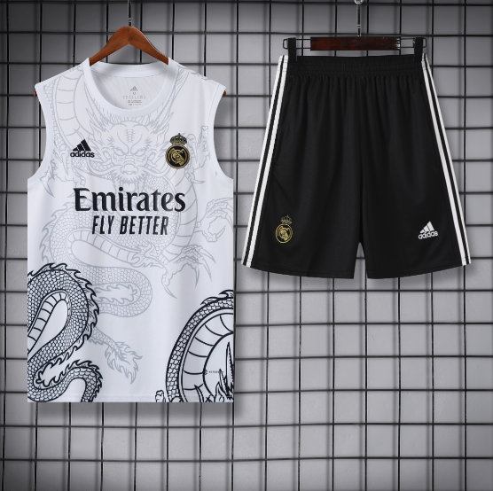24/25 Real Madrid Training Vest Kit White Football Thai Quality