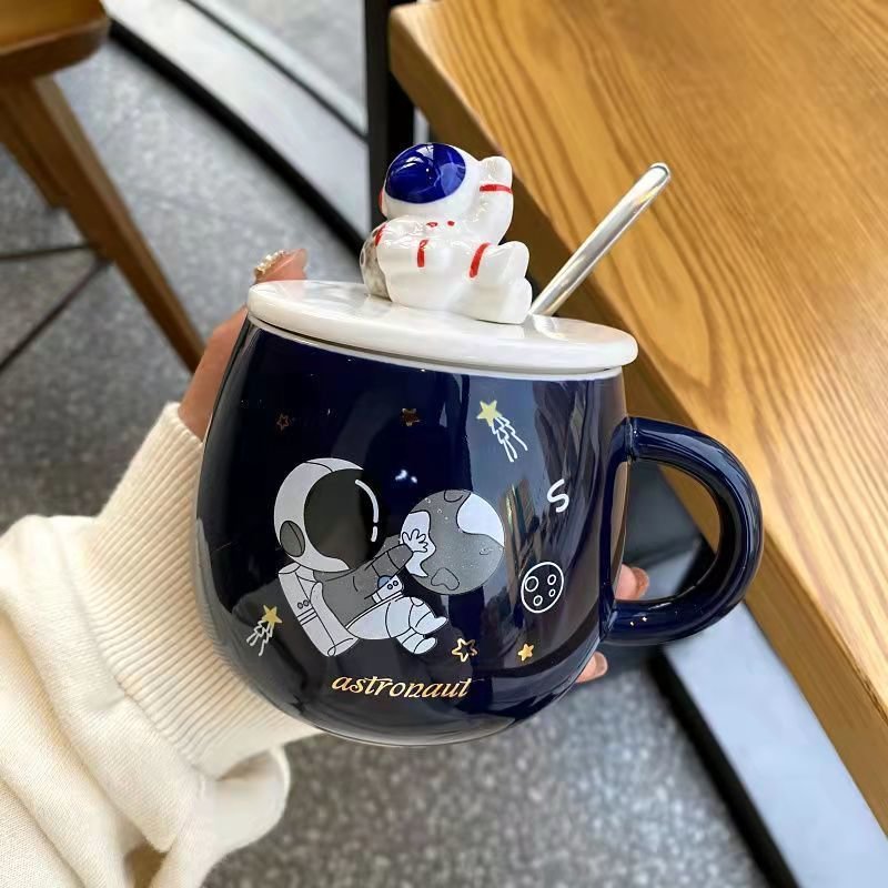 BTS Jin The Astronaut Cute Coffee Mug With Spoon