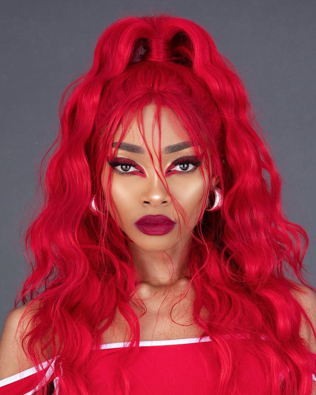 Zaesvini Hair® | (🔥HOT) RED COLOR  GLUELESS  PART SIMPLE LACE WIG Zaesvini