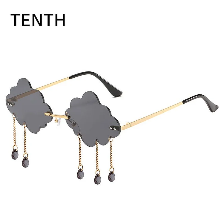 Clouds Raining Street Shooting Fashion Decorative Glasses