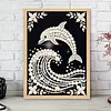Diamond Painting-DIY Special Shaped Drill Pearl Painting Dolphin(30x40cm)