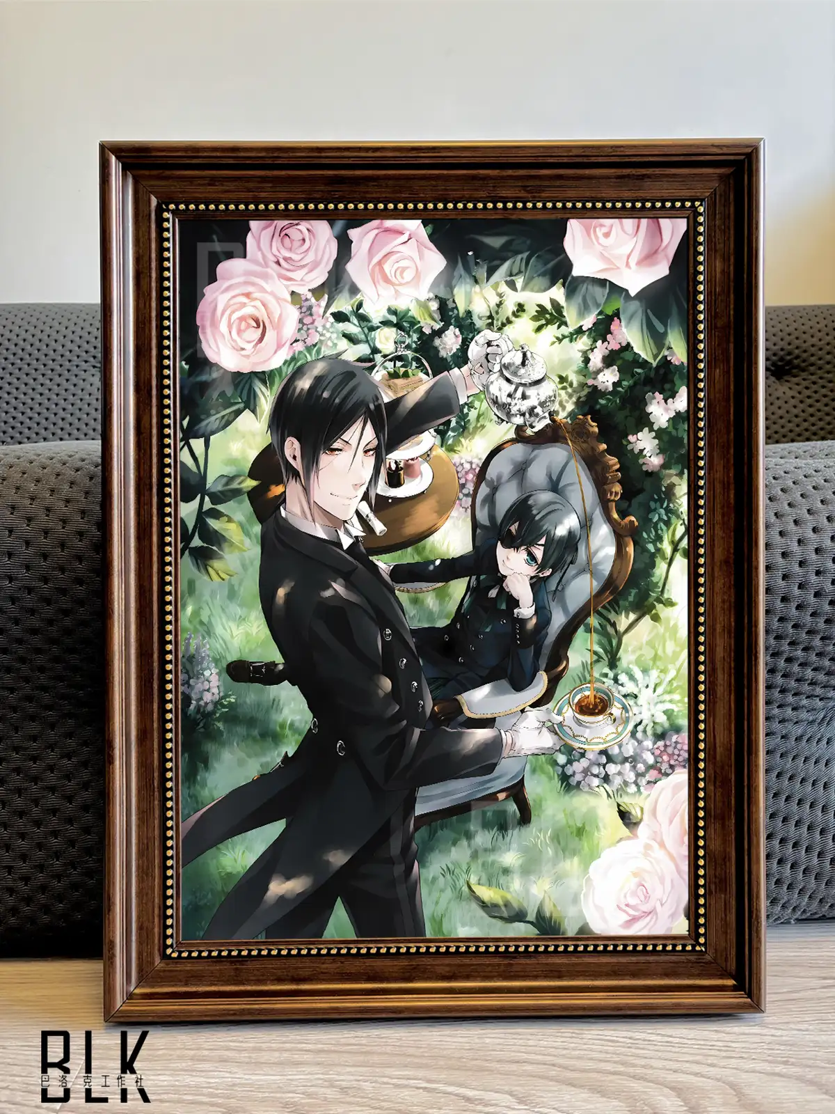 Rose Coffee Decorative Painting - Black Butler - BLK Studio