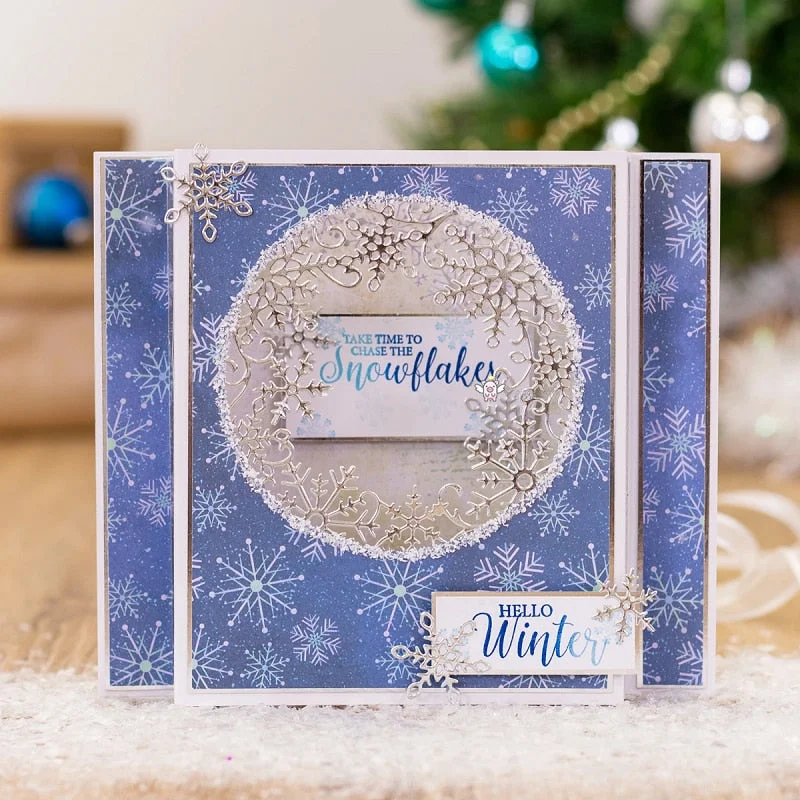 Piggy Craft metal cutting dies cut die mold Snowflake circle background Scrapbook paper craft knife mould blade punch stencil