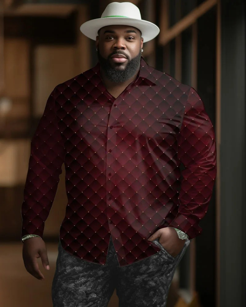 big and tall clothing in rich burgundy