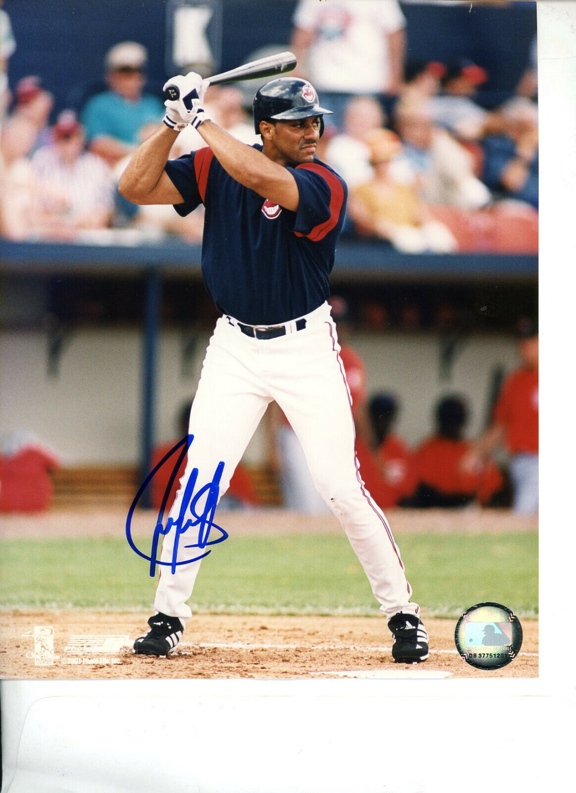 Juan Gonzalez autographed 8x10 Cleveland IndiansS103