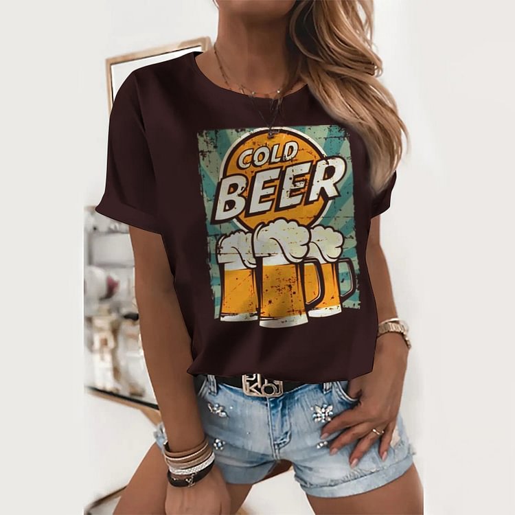 Comstylish Kalten Bier T-Shirt