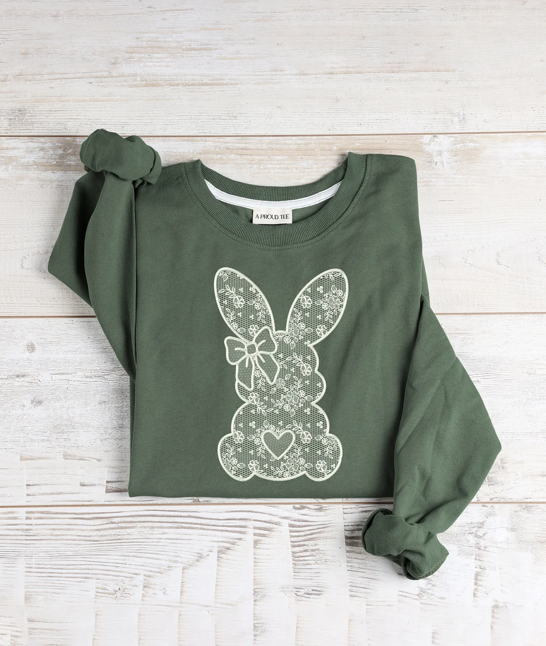 Lace Bunny Easter Sweatshirt