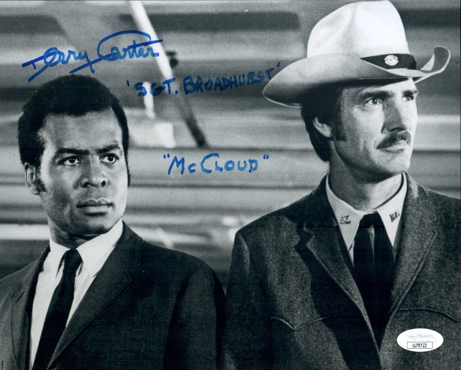 TERRY CARTER Signed McCLOUD 8x10 Photo Poster painting JOE BROADHURST Autograph JSA COA Cert