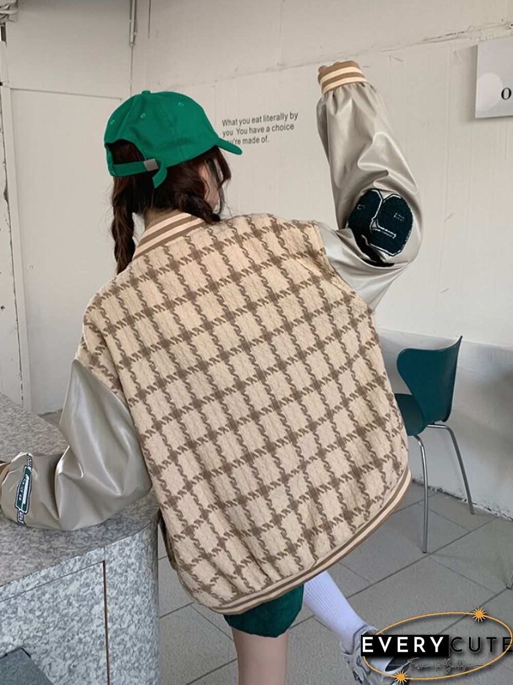 American Street Style Baseball Uniform Women Vintage Embroidered Jacket Student Fall Design Oversize High Street Outwear