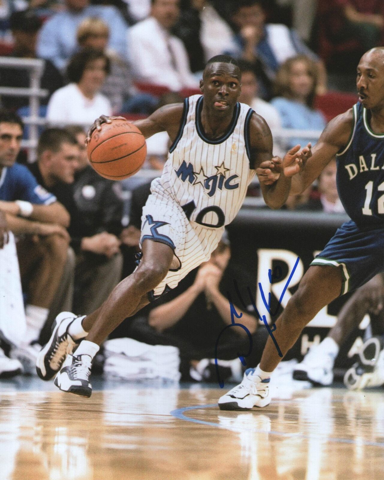 Darrell Armstrong *ORLANDO MAGIC* Signed 8x10 Photo Poster painting D1 COA GFA