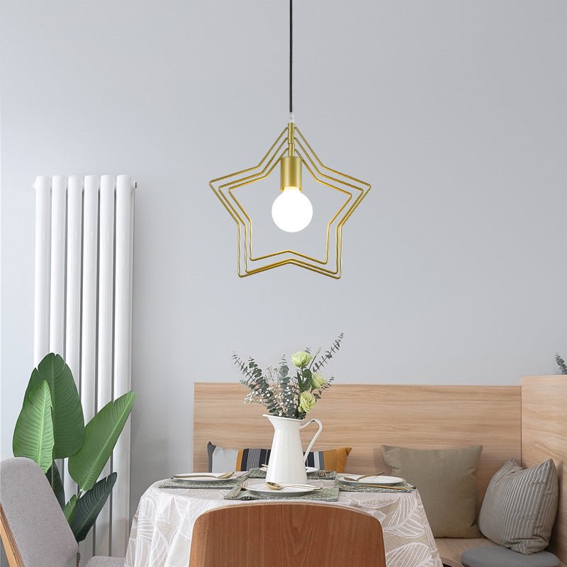Creative Pentagram Chandelier Modern Pendant Light For Living Room