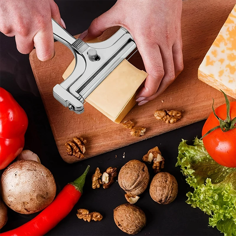Likron Watches Premium Adjustable Stainless Steel Cheese Butter Slicer - Professional Kitchen Tool for Home Cooking