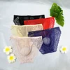 Men's Sexy Lace Mesh Transparent U-Shaped Pouch Briefs