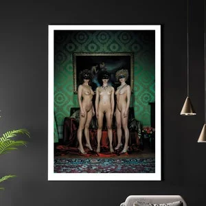 pornhint Pornhint Three Masked Swingers Erotic A3 A4 Matte Art Print. 3 Beautiful Fetish Girls In Swinging Masks Ready To Party. Boobs. Butts. Voyeur. Muff