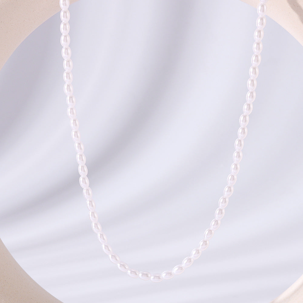 IG Style Pearl Artificial Pearl Electroplating Necklaces3