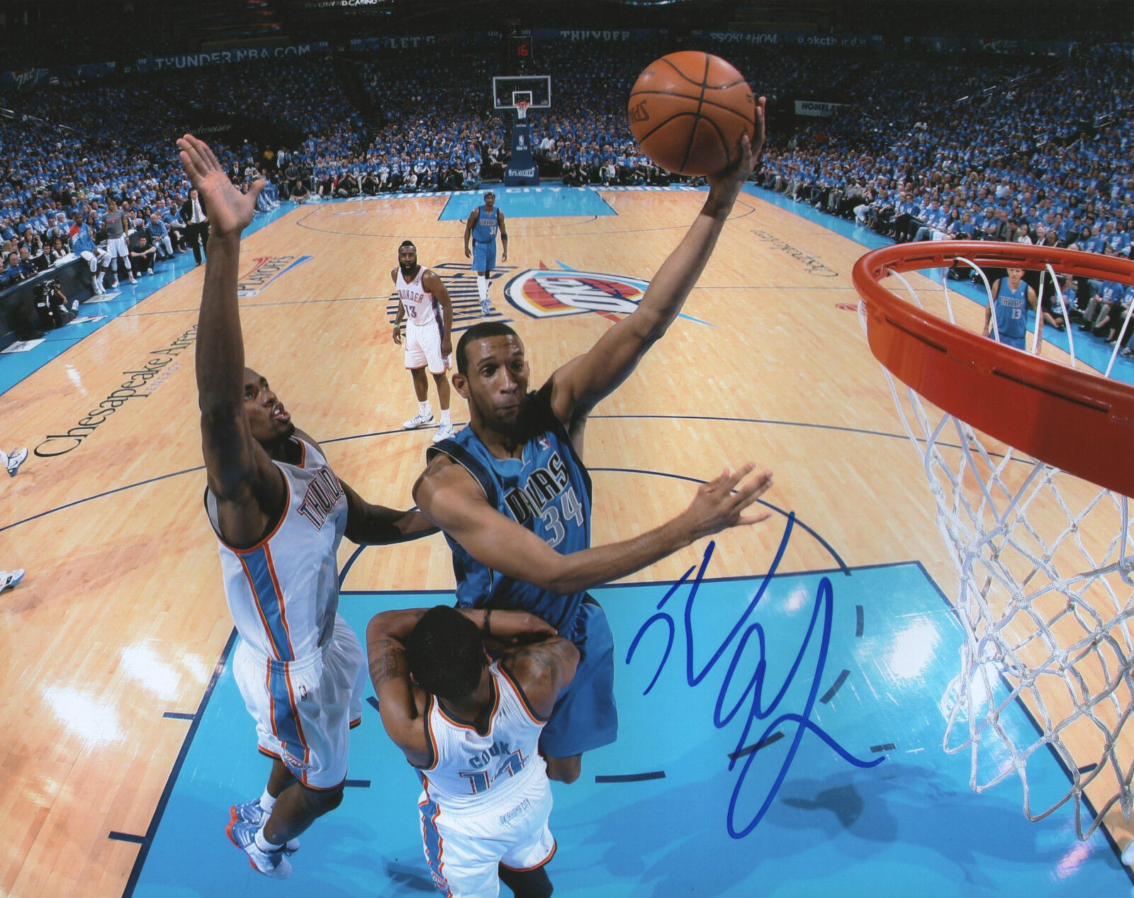 Brandan Wright *DALLAS MAVERICKS* Signed 8x10 Photo Poster painting B1 COA GFA