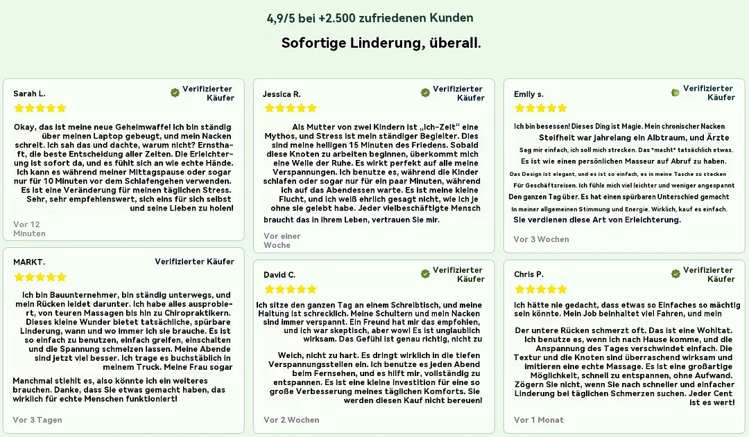 Nacken- und Schultermassageger&auml;t mit W&auml;rmefunktion &ndash; Tiefengewebsmassage zur Linderung von R&uuml;cken- und Nackenschmerzen.