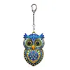 DIY Diamond Painting Keychain Kit, Double Sided 3D Printed Resin Base Rhinestone Bag Charm Ornament with Lobster Clasp, Complete Diamond Art Tools Set, Handmade Craft Gift for Women Adults Girls