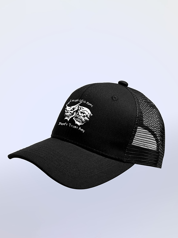 LAUGH WITH MANY, DON’T TRUST ANY Trucker Mesh Baseball Caps