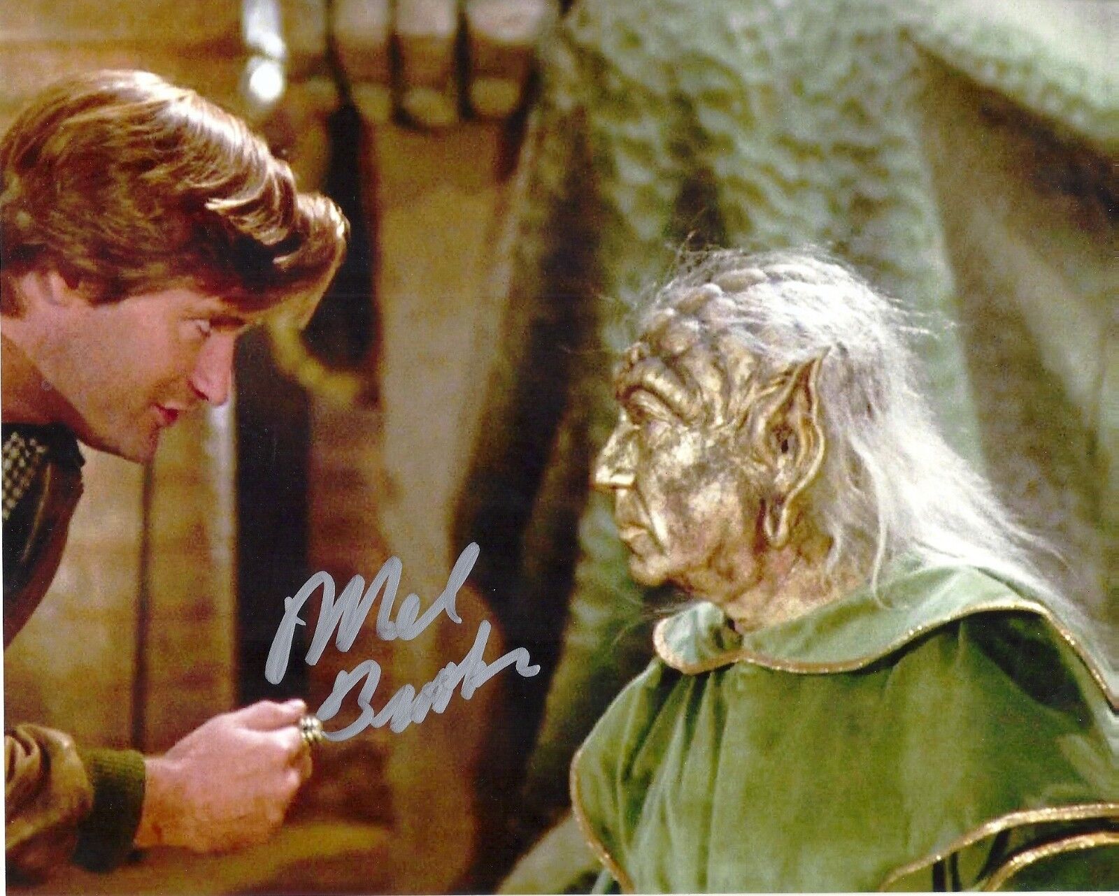 MEL BROOKS 'SPACEBALLS' YOGURT/PRESIDNET SKROOB SIGNED 8X10 PICTURE *COA 2