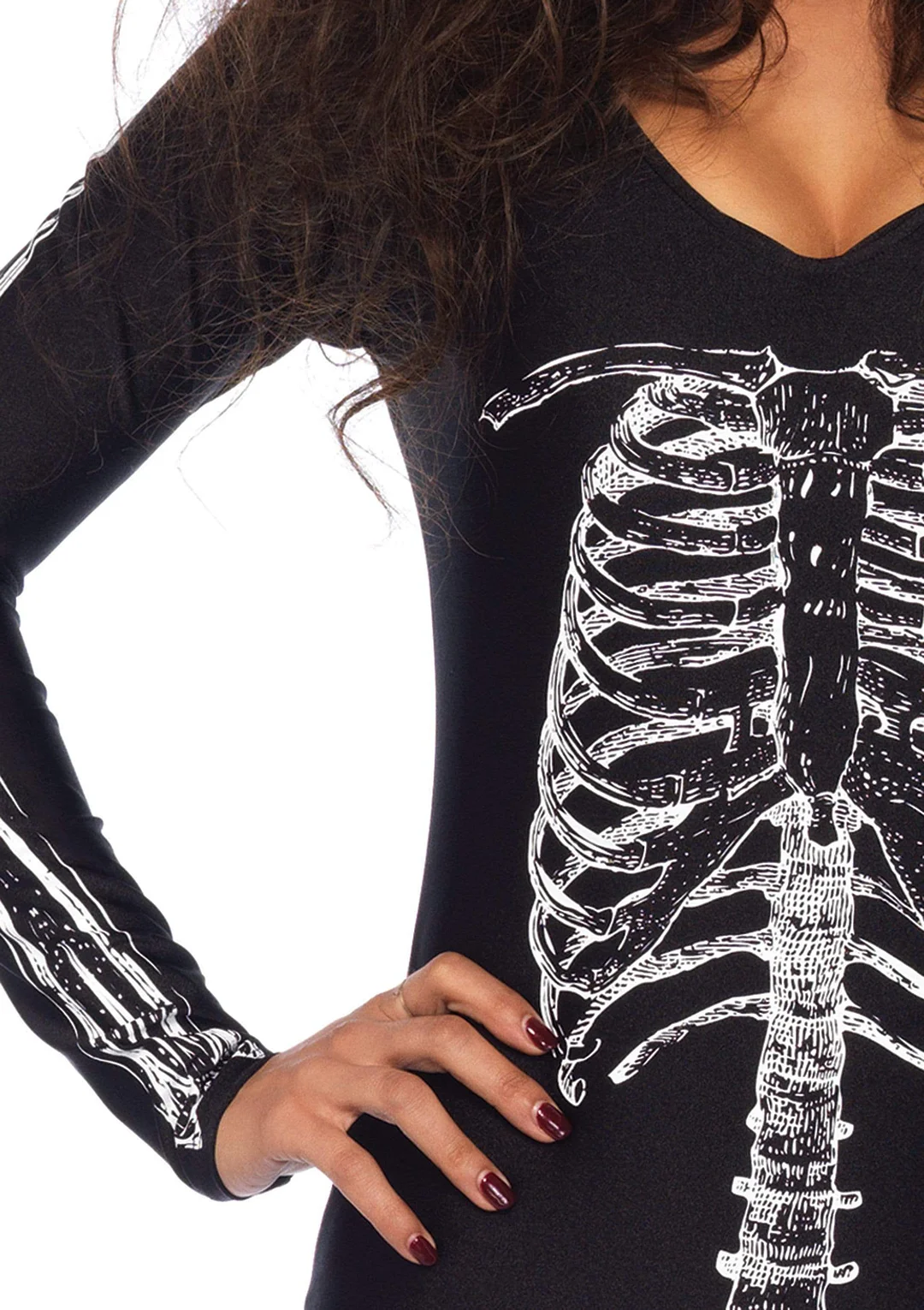 X-Ray Skeleton Catsuit with Zipper Costume
