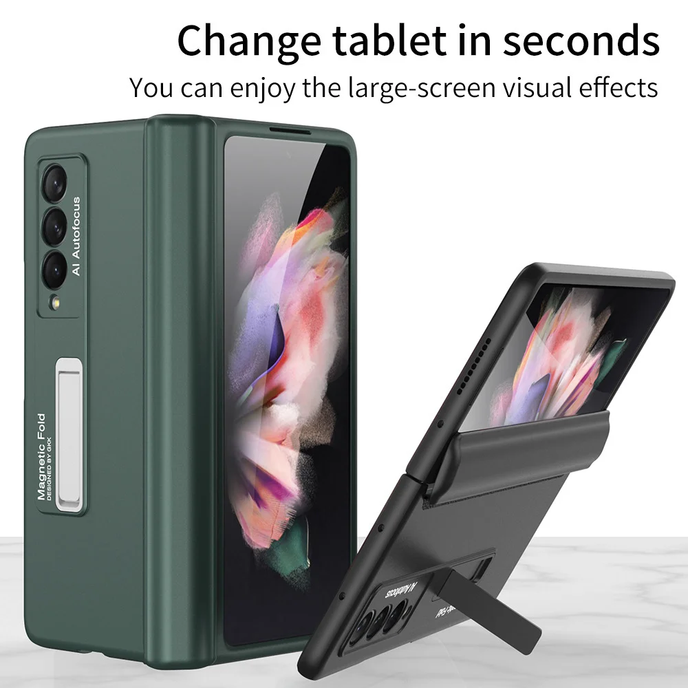 Hard Shell Case for Galaxy Z FOLD Series Magnetic Hinge Stand