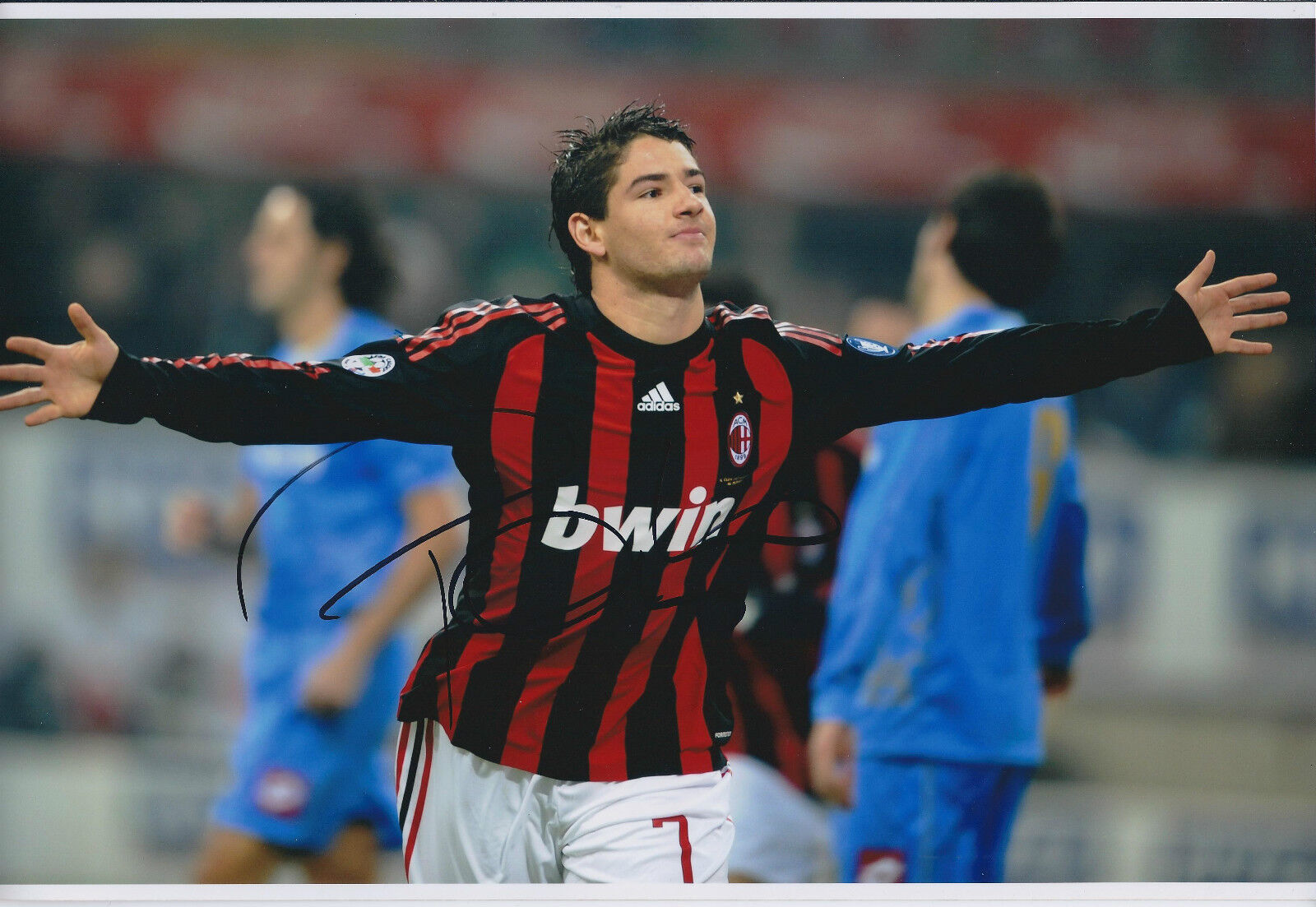 Alexandre PATO SIGNED COA Autograph 12x8 Photo Poster painting AFTAL AC Milan ITALY Genuine RARE