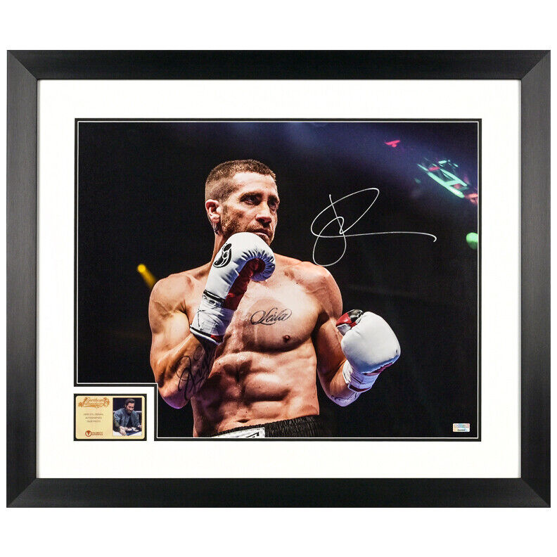 Jake Gyllenhaal Autographed Southpaw Billy Hope 16x20 Framed Scene Photo Poster painting