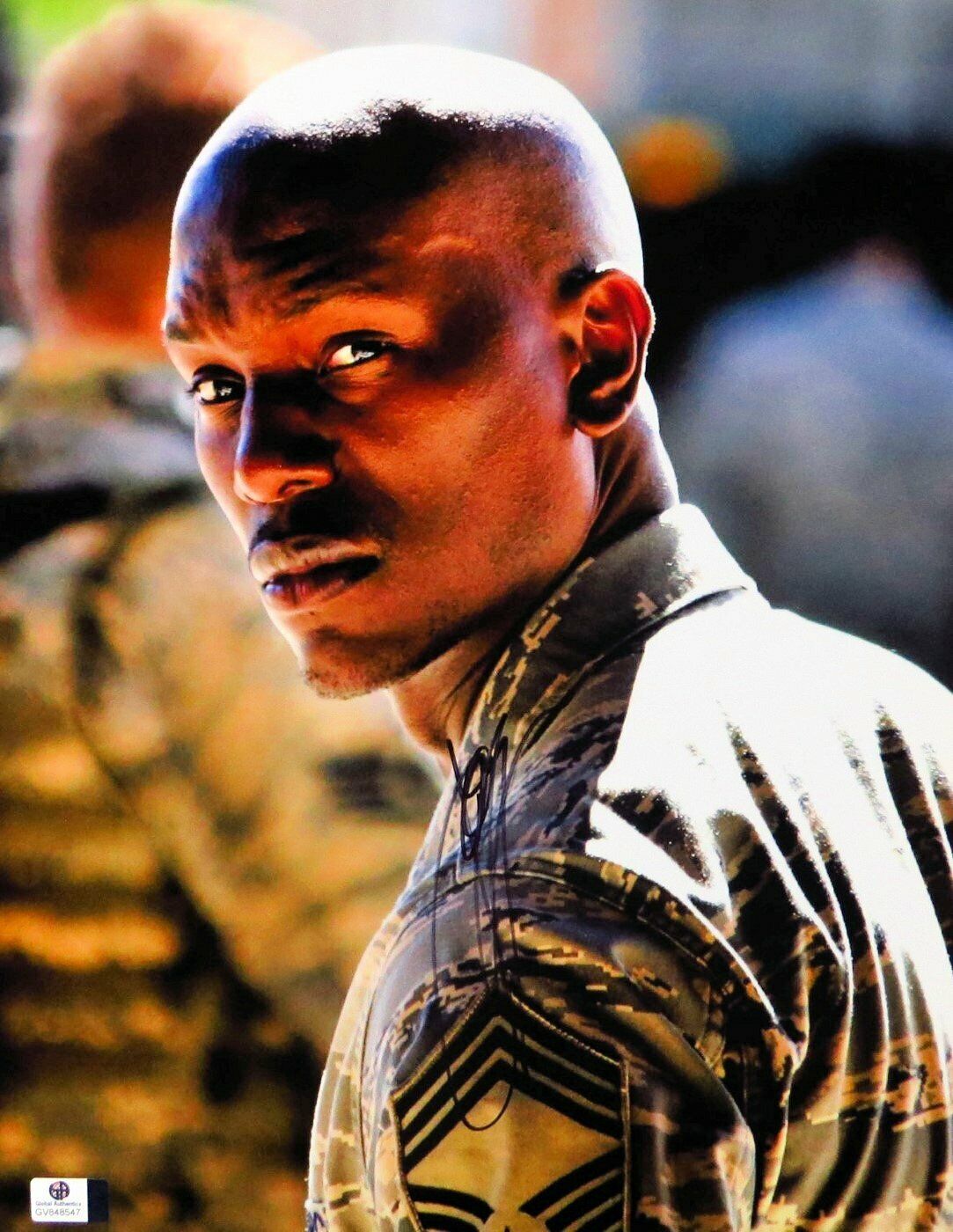 Tyrese Gibson Signed Autographed 11X14 Photo Poster painting Transformers in Uniform GV848547