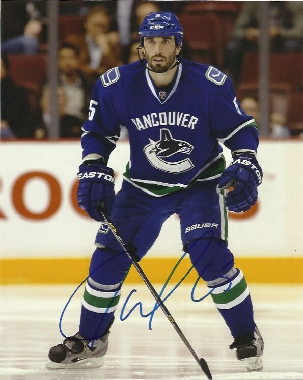 Vancouver Canucks Jason Garrison Signed Autographed 8x10 Photo Poster painting COA C