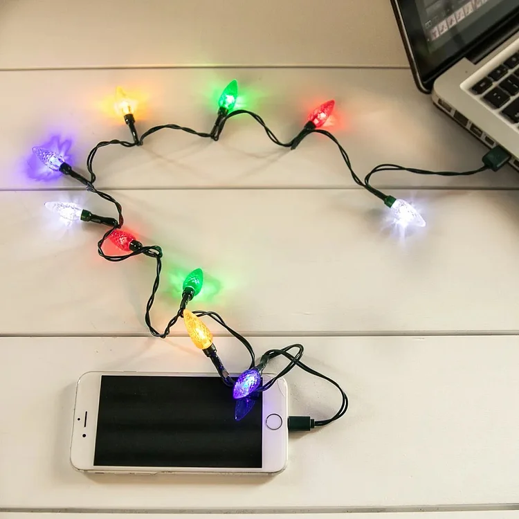 USB Christmas Light Phone Charger Cable