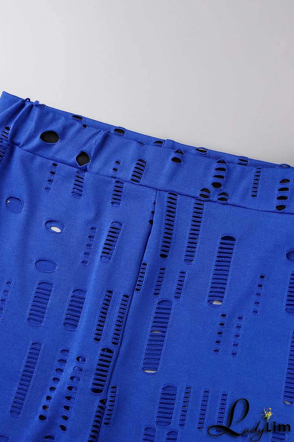 Black Fashion Sexy Solid Ripped Half A Turtleneck Long Sleeve Two Pieces