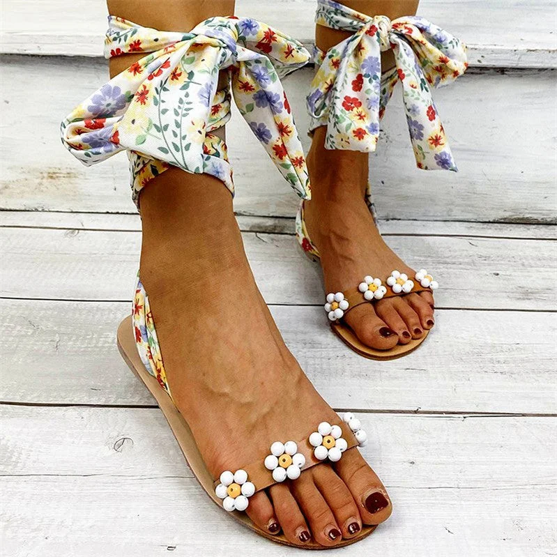 Sunflower Bandage Flat Sandals