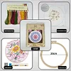 【Limited Stock Sale】Rain Lotus-DIY Embroidery Kit with Pattern Cotton Threads Needles Hoop 30*30cm/11.81*11.81in tapestrymarket