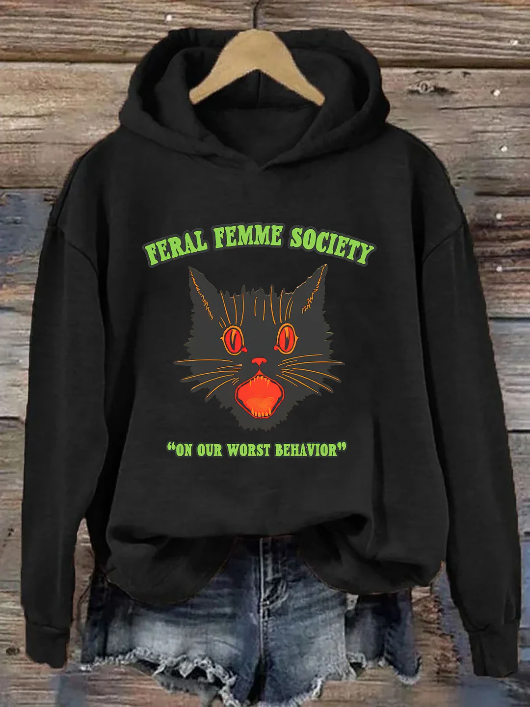 Feral Femme Society Cat Hoodie