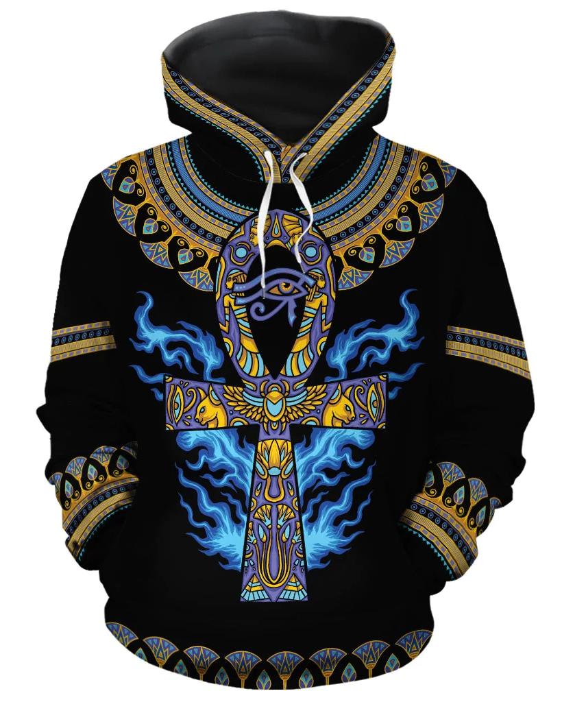 Suitmens Egyptian Ankh Ft Eye Of Ra All-over Hoodie