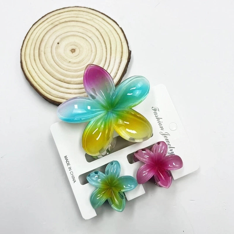 Vacation Modern Style Women’s Flower Resin Hair Claws