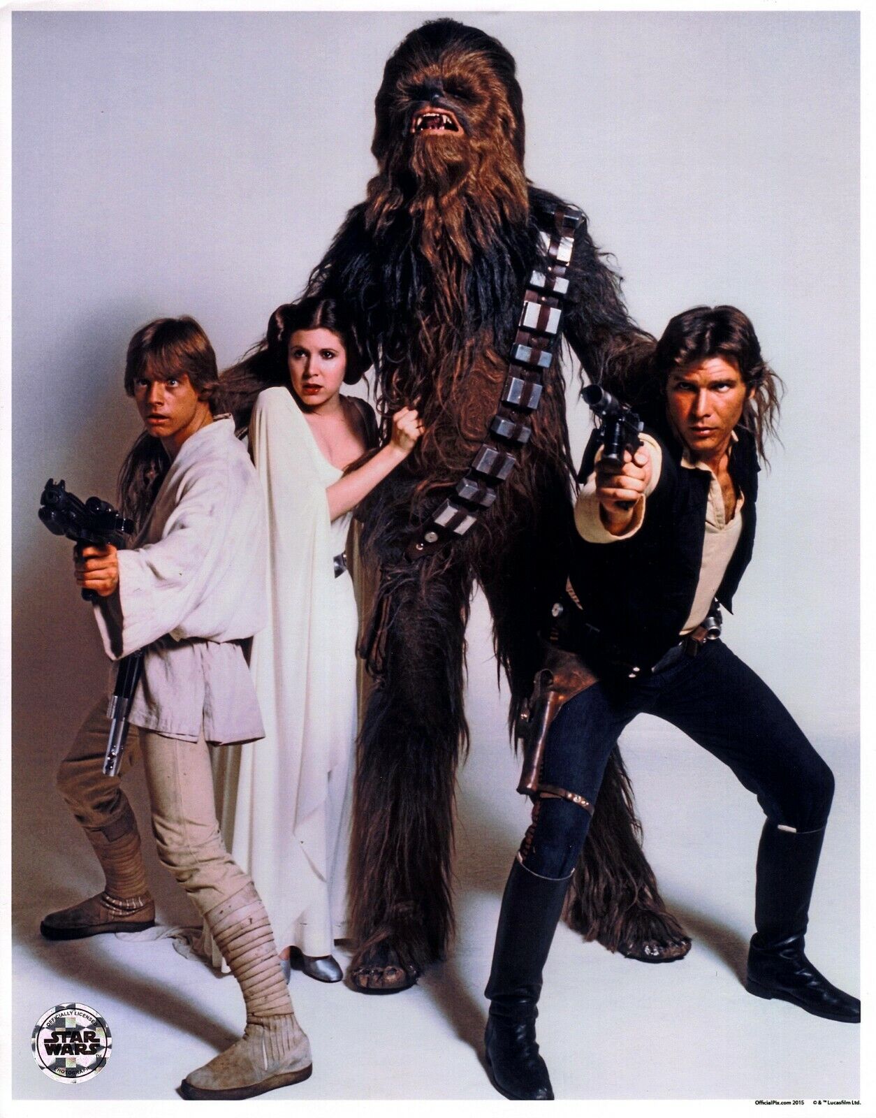 STAR WARS Unsigned 11x14 Metallic Photo Poster painting Official Pix OPX Hamill, Fisher, Ford