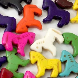 pornhint Pornhint Turquoise Zuni Horse Bead, Zuni Fetish Wild Western focal Horse Charm, Horse Jewelry-Handmade Carved Animal Gemstones Beads 24pcs 23x12mm